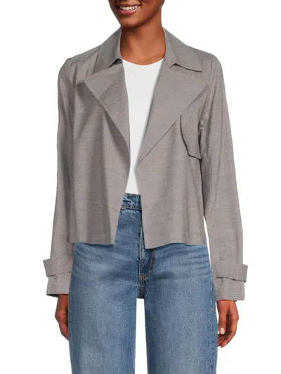 Theory Women's Open Front Trench Jacket In Light Lavender