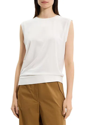 Theory Women's Open Trim Muscle Tank In White