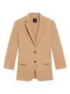 Theory Double-face Oversized Tailor Jacket In Brown