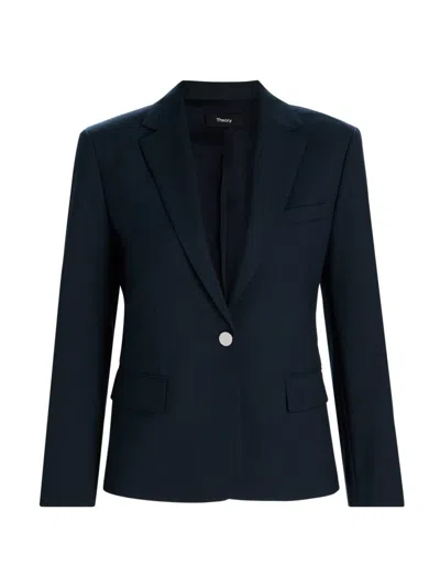 Theory Women's Oxford Slim-fit Blazer In Blue