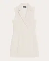 Theory Women's Crepe Mini Dress In White