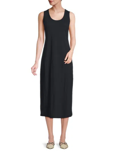 Theory Women's Pima Cotton Midi Tank Dress In Deep Navy