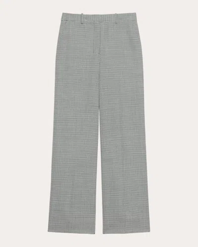 Theory Women's Plaid Wool Twill Straight-leg Trousers Wool/elastane/polyester In Multi