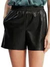 THEORY WOMEN'S RELAXED FIT FAUX LEATHER SHORTS