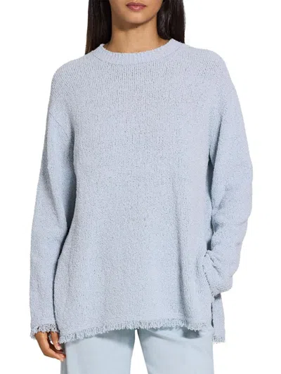 Theory Women's Relaxed Terry Sweater In Blue
