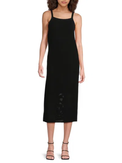 Theory Women's Rib-knit Midi-dress In Black