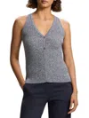 Theory Women's Slim-cut Rib-knit Cotton-blend Top In Gray