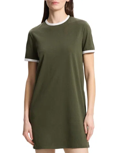 THEORY WOMEN'S RINGER COTTON T-SHIRT DRESS