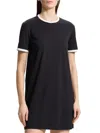 Theory Short Sleeve Ringer Mini Sheath Dress In Black