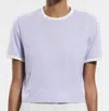 Theory Women's Ringer Top In Soft Iris/white In Multi