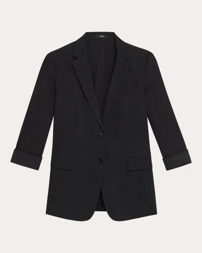 THEORY WOMEN'S ROLLED-SLEEVE BLAZER