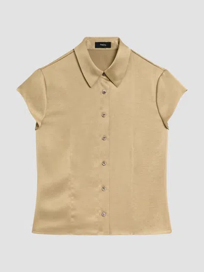 Theory Women's Satin Button-front Shirt