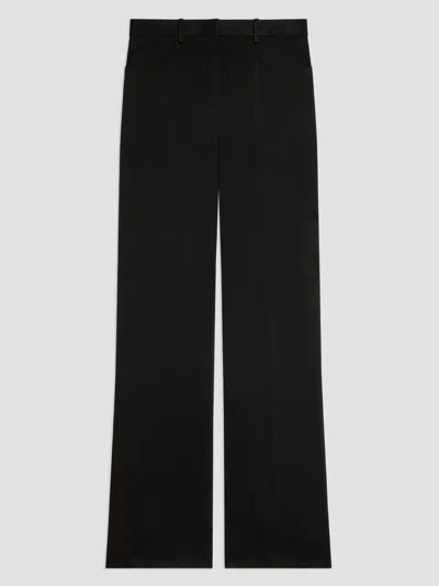 Theory Women's Satin Straight-leg Pants In Black