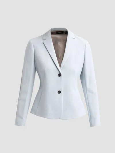 Theory Women's Shaped Crêpe Blazer In White