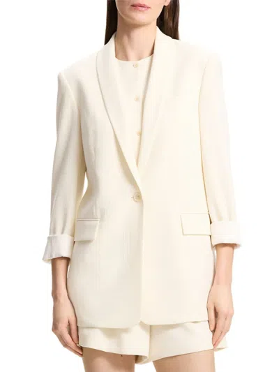 Theory Women's Shawl Collar Blazer In White