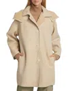 Theory Women's Shearling Reversible Oversized Coat In Creme