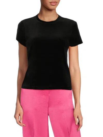 THEORY WOMEN'S SHORT SLEEVE VELOUR T-SHIRT