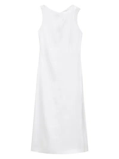 Theory Women's Shoulder Drape Midi-dress In White