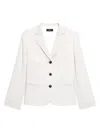 Theory Shrunken Three Button Blazer In White