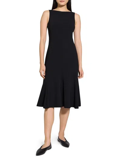 Theory Women's Sleeveless Mermaid Midi-dress In Black