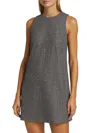 Theory Abbot Wool-blend Mini Dress In Grey