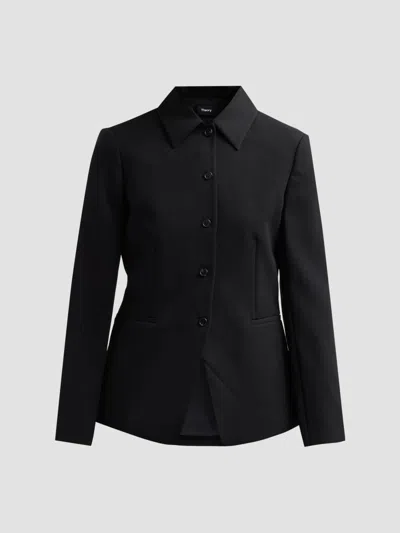 Theory Women's Slim Fit Collar Blazer In Black