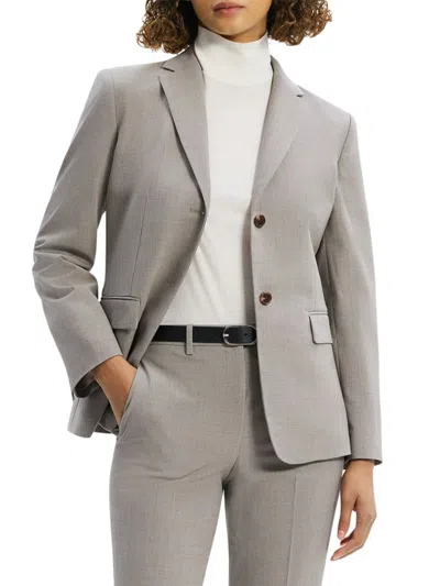 Theory Women's Slim-fit Wool Blazer In Gray