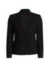 Theory Slim Fit Stretch Wool One Button Blazer In Black