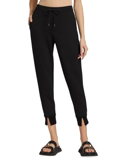 Theory Women's Slouchy Cropped Joggers In Black