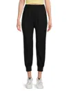 Theory Women's Solid Cropped Joggers In Black