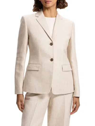 THEORY WOMEN'S SOLID LINEN BLAZER