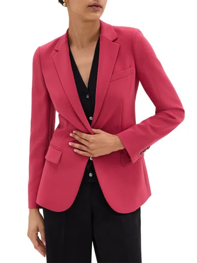 Theory Women's Staple Tailored Fit Blazer In Pink