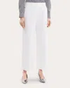 Theory High Waisted Straight Leg Pant In White