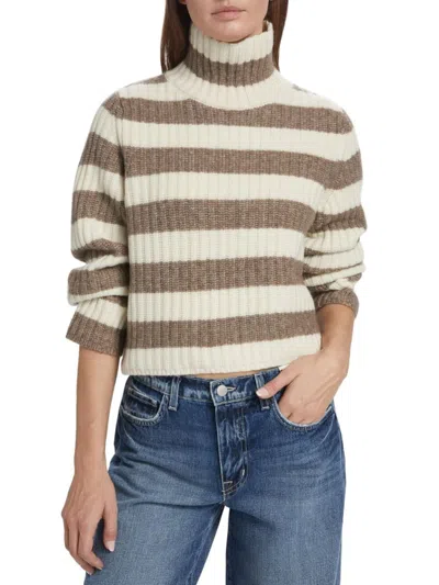 Theory Women's Striped Wool & Cashmere Sweater In Ivory