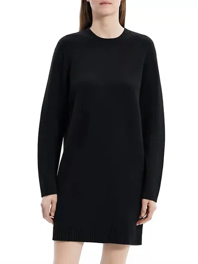 Theory Women's Sweater Dress Felted In Black
