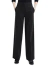 Theory Wide Leg Pull On Full Length Pants In Wool In Black