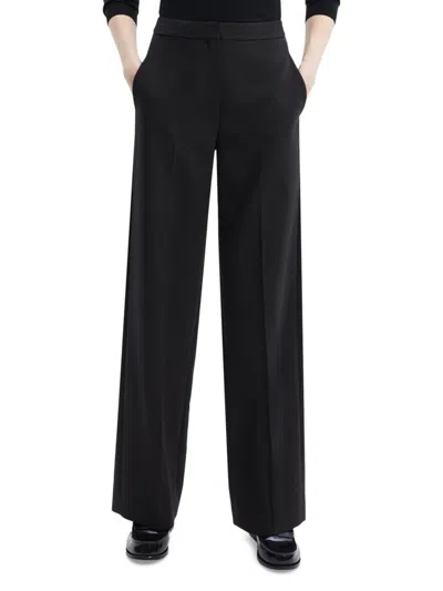 Theory Women's Tailored Straight-leg Pants In Black