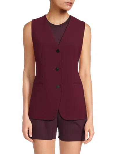 Theory Women's Tailored Vest In Red