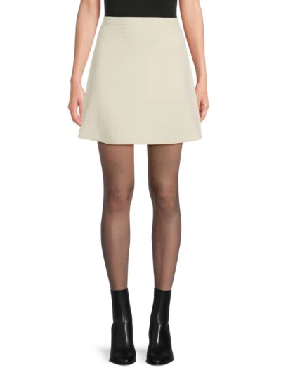Theory Women's Teslia Quilted Mini Skirt In Vanilla Cream