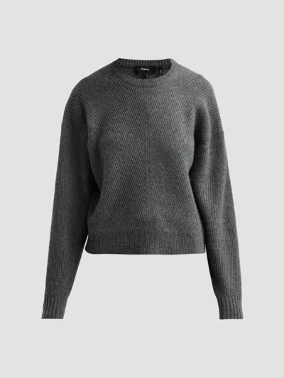 Theory Women's Textured Cashmere Sweater In Gray