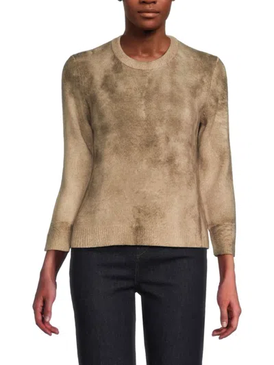 Theory Women's Tie-dye Wool & Cashmere Top In Palomino