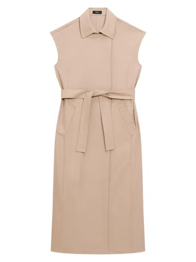 Theory Women's Tie-waist Wool-blend Midi-dress