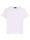 Theory Women's Tiny Tee Fitted Cotton Slub Knit T-shirt In Soft Iris