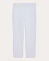 Theory Treeca Good Linen Cropped Pull-on Ankle Pants In Gray