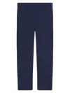Theory Women's Treeca Linen Pull-on Crop Pants In Blue