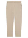 Theory Women's Treeca Linen Pull-on Crop Pants In Brown