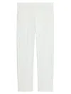 Theory Treeca Cropped Slim Pull-on Pants In White