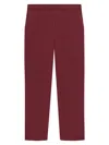 Theory Women's Treeca Pull-on Ankle Trousers In Burgundy