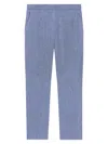 Theory Treeca Linen Blend Pull-on Crop Pants In Blue