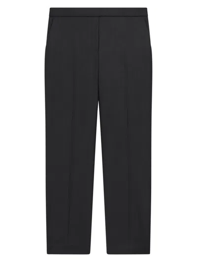 Theory Women's Treeca Wool Crop Trousers In Black